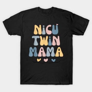 Nicu Twin Mama Groovy Micro Baby Mom T-Shirt